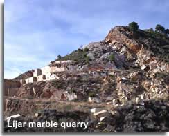 Marble extractions in Lijar in the Filabres mountains
