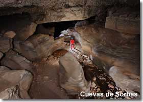 Inside one of the Sorbas caves