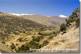 Snowy peaks of the Sierra Nevada in Andalucia