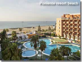 Resort beach of the Poniente coast of Almeria