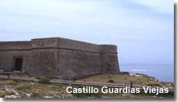 Guardias Viejas castle overlooking the sea