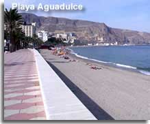 Beach and promenade at Aguadulce