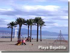 Sports and play area on Bajadilla beach