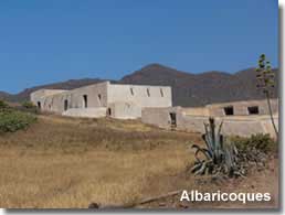 Albaricoques village buildings and landscape