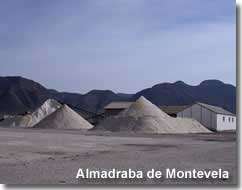 Heaps of salt at Almadraba de Montevela salt mining village