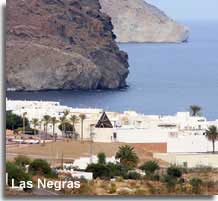 The village and black rock of Negras