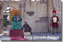 King Herod in his palace on the village plaza