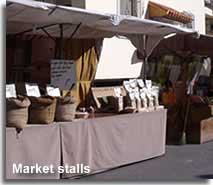 Market stalls of the Los Gallardos Fiesta