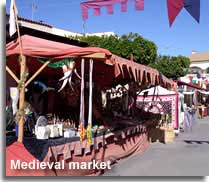 Medieval market at the Los Gallardos January fiesta