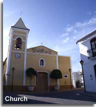 Los Gallardos village church and square
