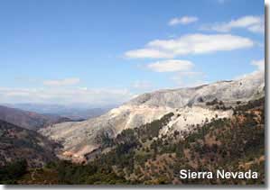 Landscape of the Spanish Sierra Nevada in Andalucia