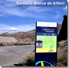 Walking route Baños de Alfaro in the Sierra Alhamilla