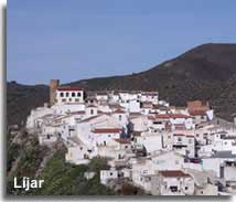 Lijar village in the Almanzora region of Almeria