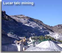 Talc mining around Lucar village in the Almanzora region of Almeria Spain