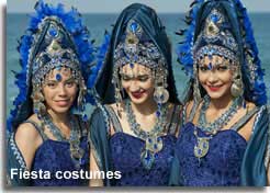 Elaborate costumes of the Moors and Christians fiesta of Mojacar