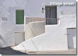 Typical Andalucian street of Nijar village in Almeria