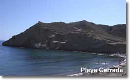 Cove of Playa Cerrada on the Pupli coastline of Almeria