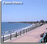Paseo de Ribera beside the beach at El Bobar in Almeria