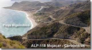 Looking down on Algarrobico beach from the Granatilla mirador in Carboneras