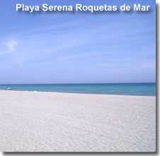 White sands of Serena beach in Roquetas de Mar