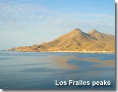 Los Frailes peaks and the Escullos coastline