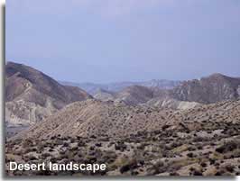Desert views on the GR-140 Sierra Alhamilla walking trail