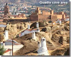 Caves quarter of Guadix in Granada