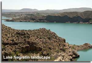 Rugged landscape of the Altiplano of Granada around Lake Jabalcon