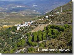 Views down to Lucainena and across the valley