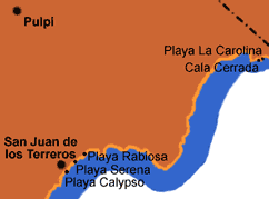 Map of Pupli coastline