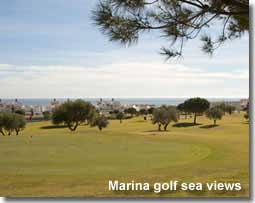 Sea views from Marina golf
