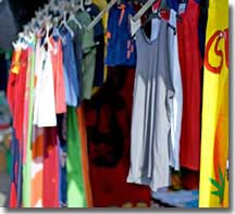 Clothes on a market stall