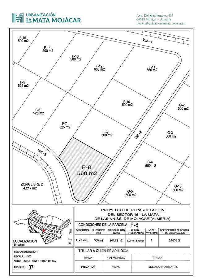 VIP7683: Land for Sale in Mojácar Playa, Almeria