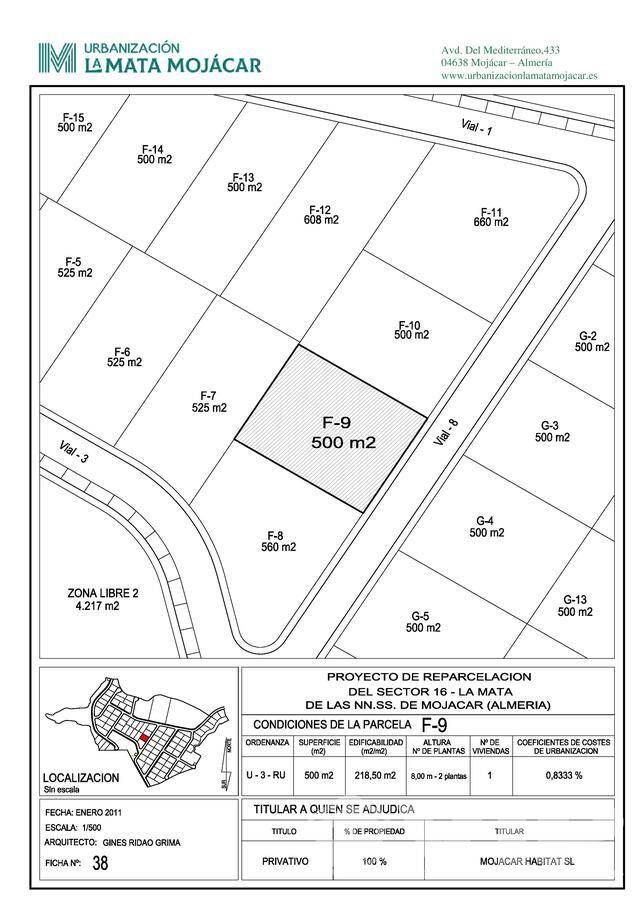 VIP7683: Land for Sale in Mojácar Playa, Almeria