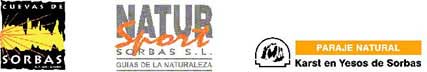 Logos for Cuevas de Sorbas and Natur-Sport and Paraje Natural Karst en Yesos