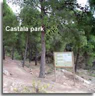 Signposted walking trails from Castala park in the Sierra Gador